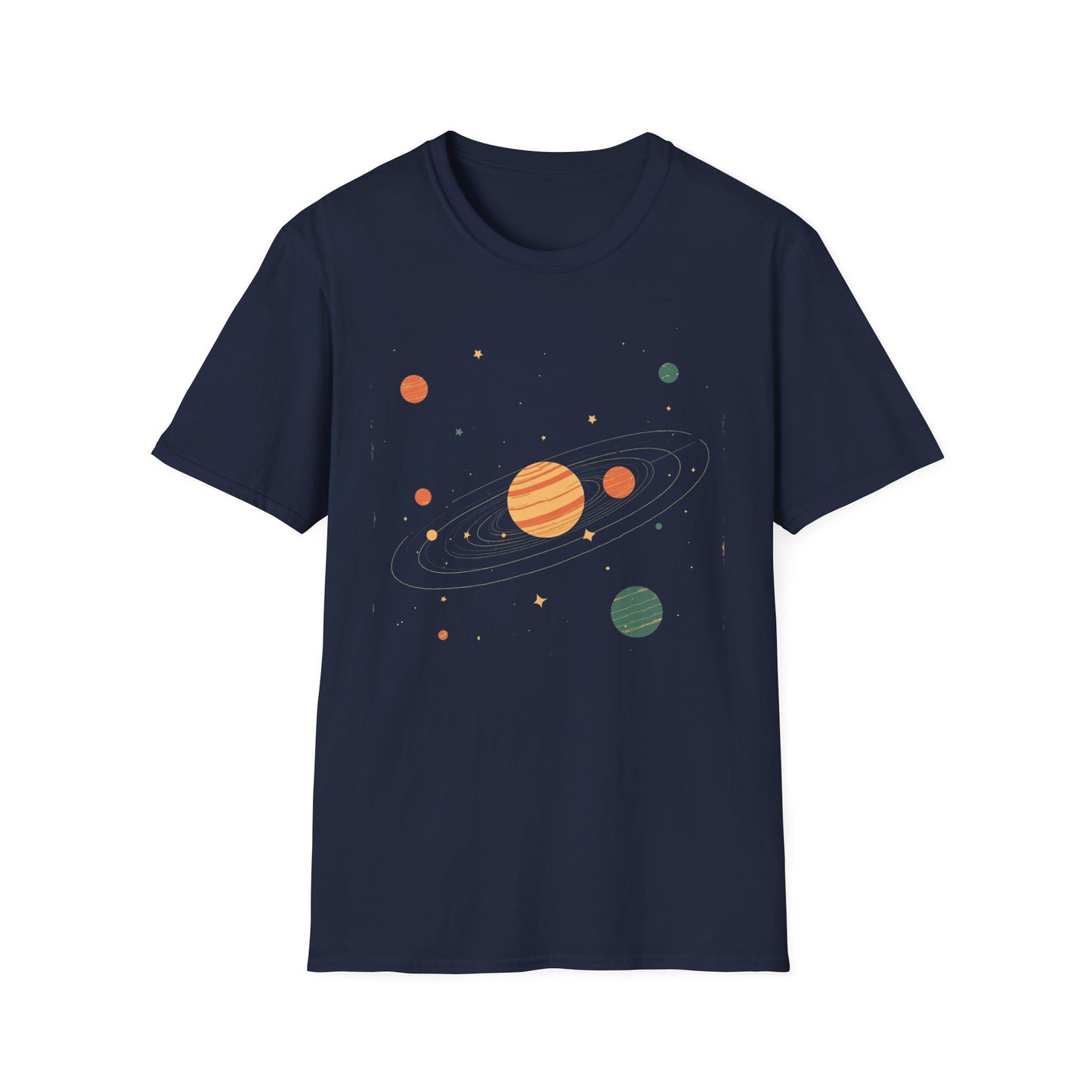 Solar System graphic t-shirt mockup