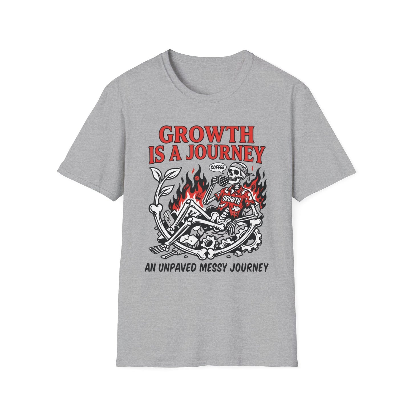 Growth Is a Journey - Flame Edition graphic t-shirt mockup