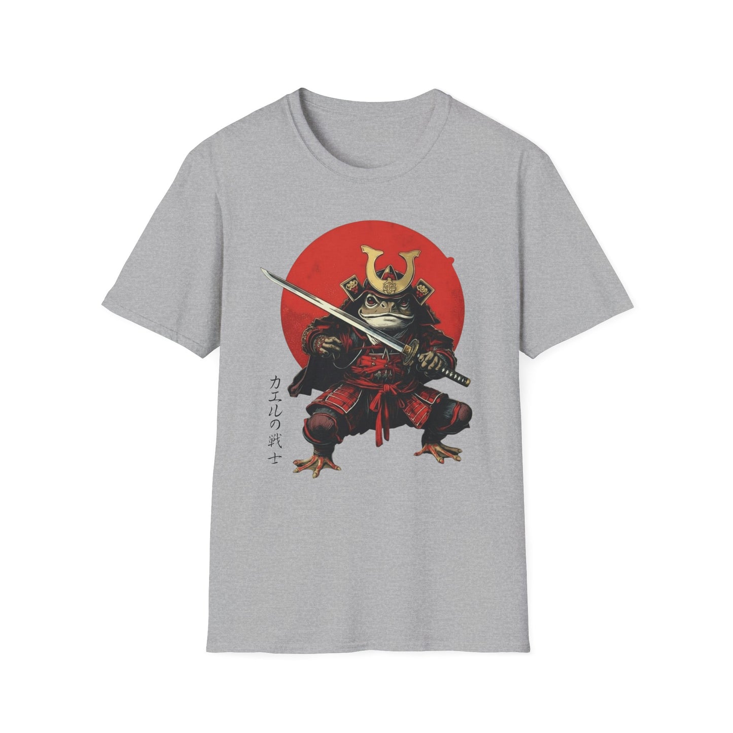 Japanese Frog Warrior graphic t-shirt mockup