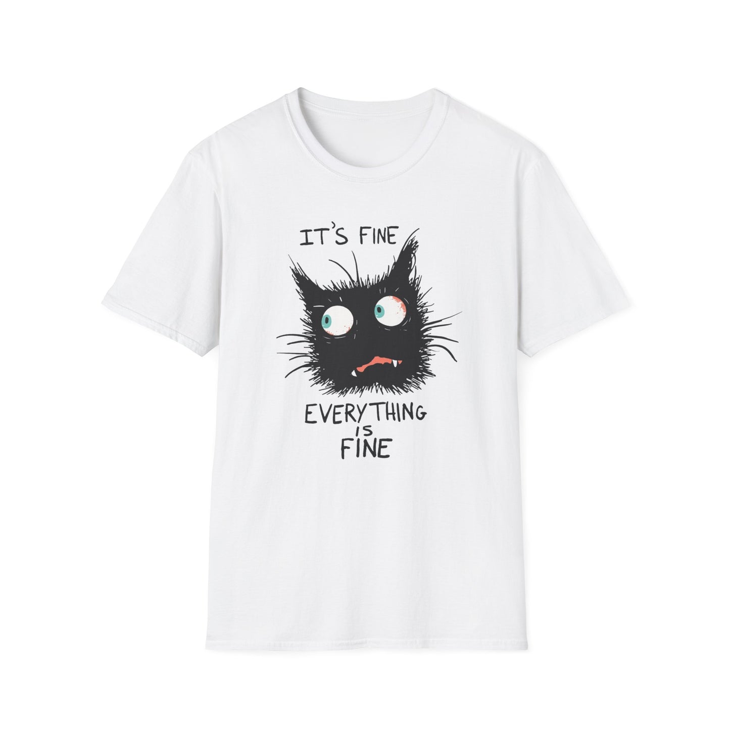 It's Fine. Everything Is Fine graphic t-shirt mockup