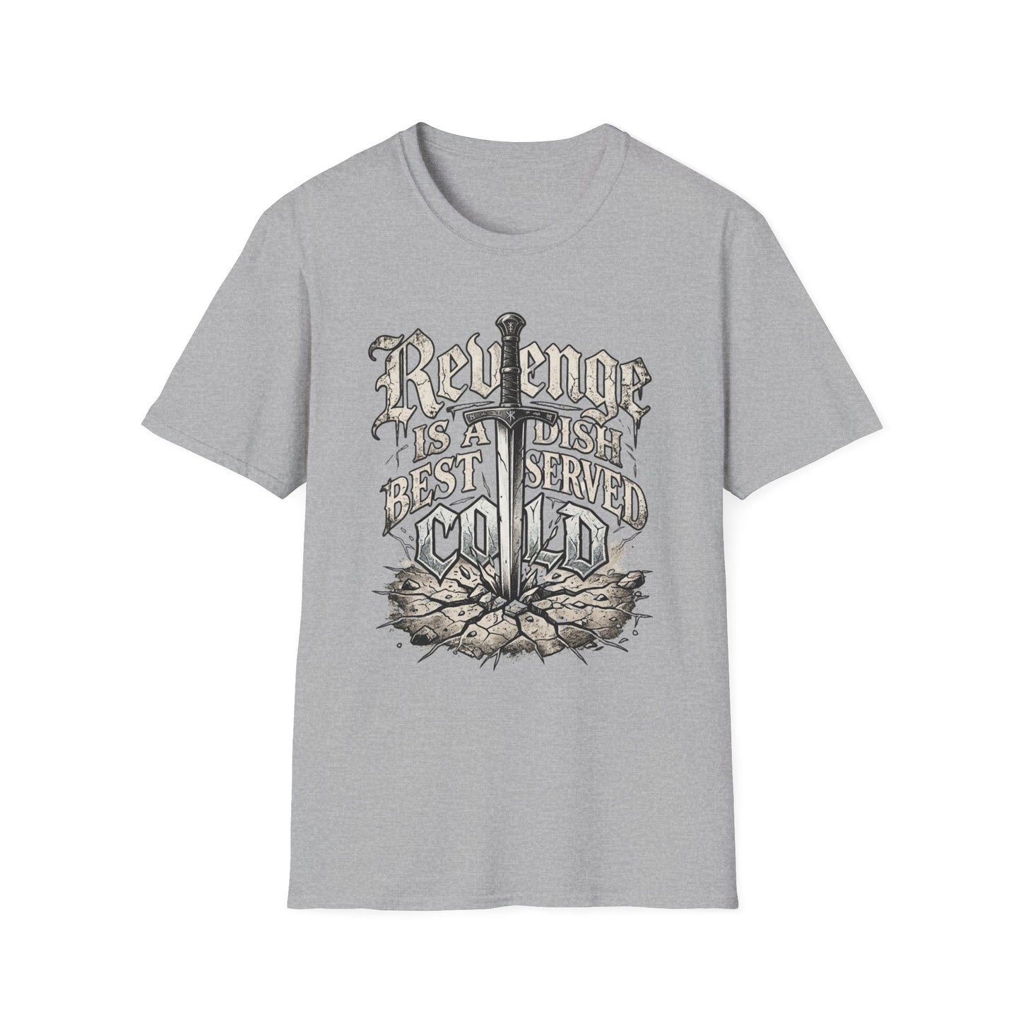 Revenge Is a Dish Best Served Cold - Classic graphic t-shirt mockup