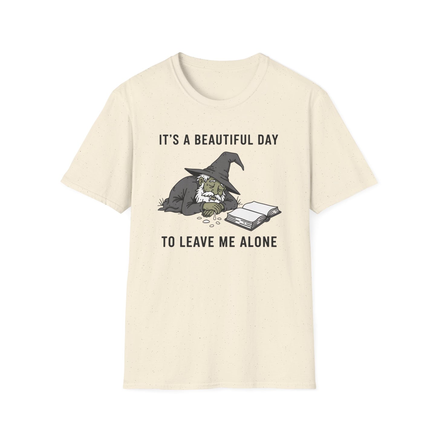 It's a Beautiful Day to Leave Me Alone graphic t-shirt mockup