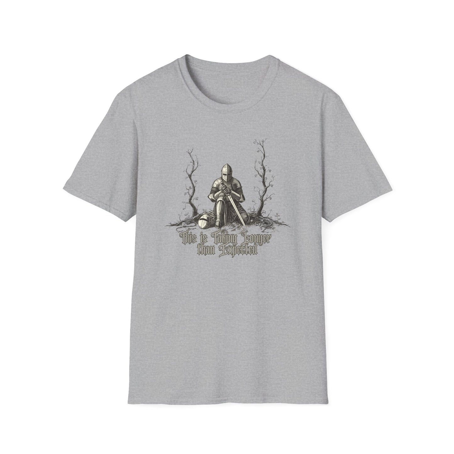 This is Taking Longer Than Expected graphic t-shirt mockup