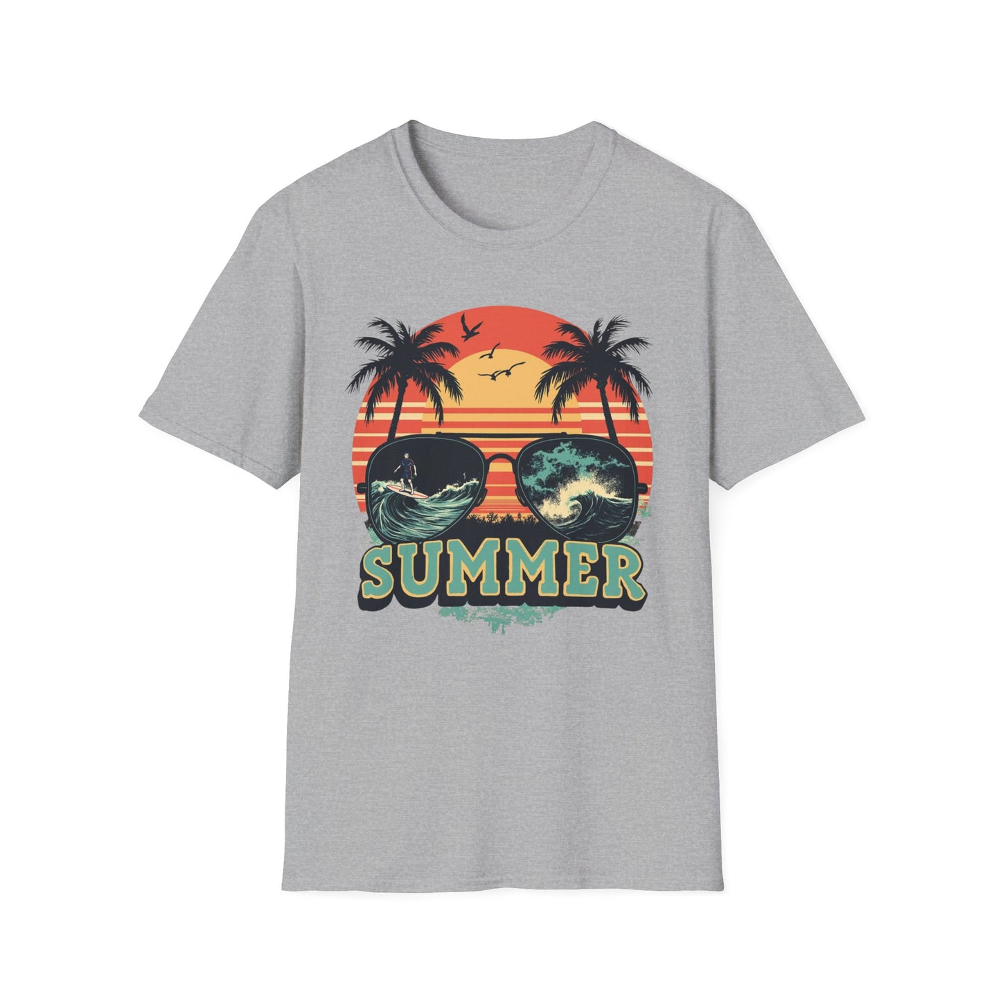 Summer graphic t-shirt mockup