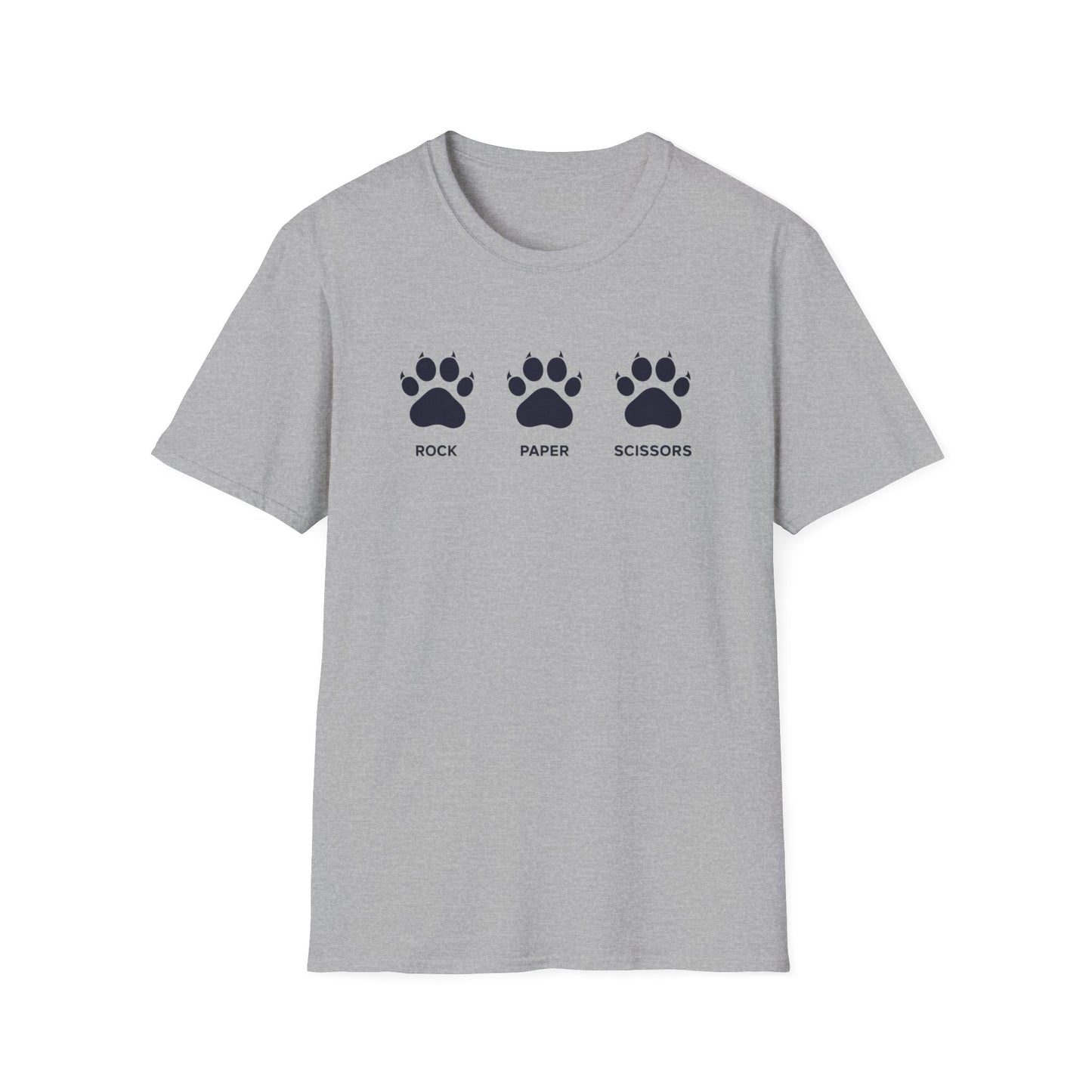 Rock Paper Scissors graphic t-shirt mockup