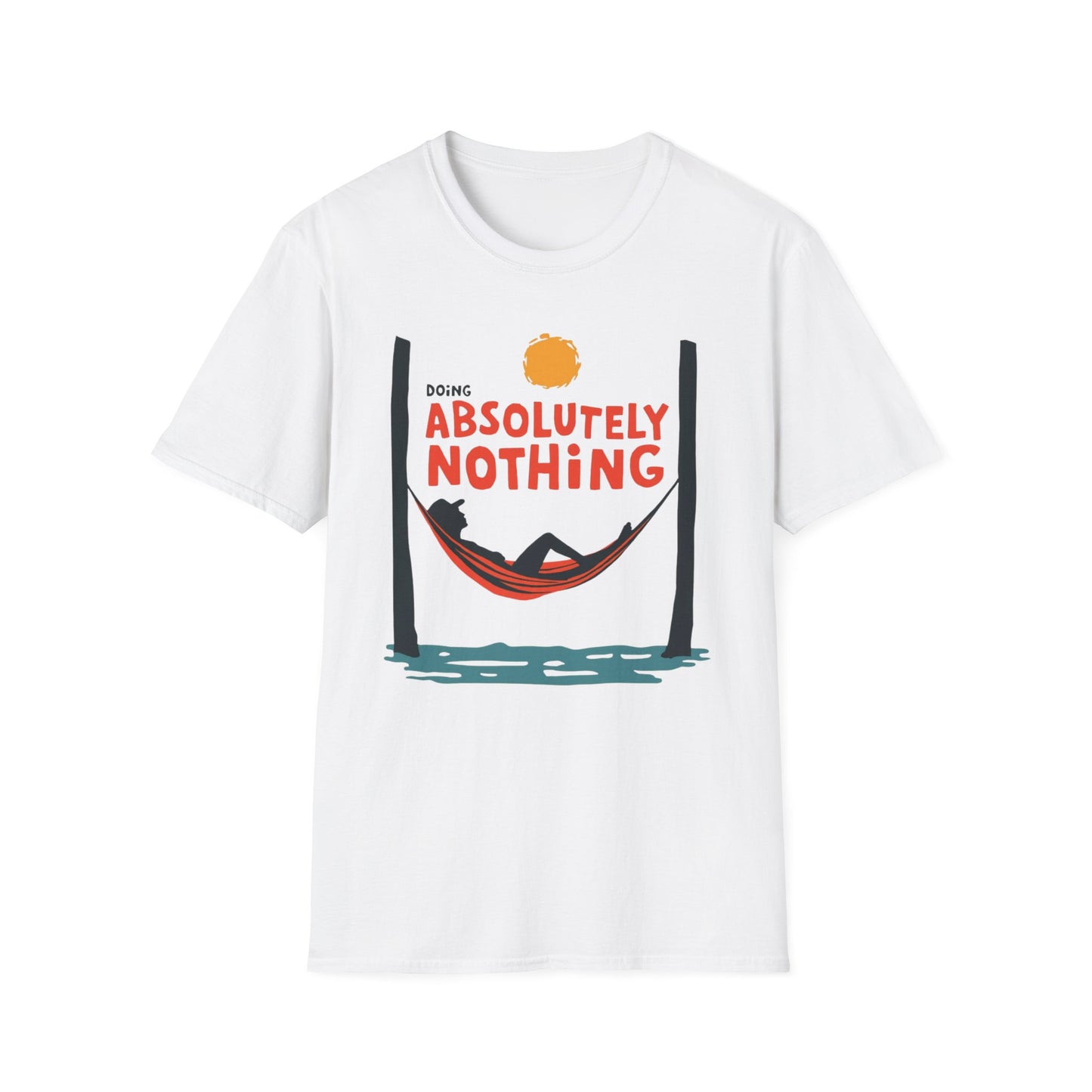 Doing Absolutely Nothing graphic t-shirt mockup