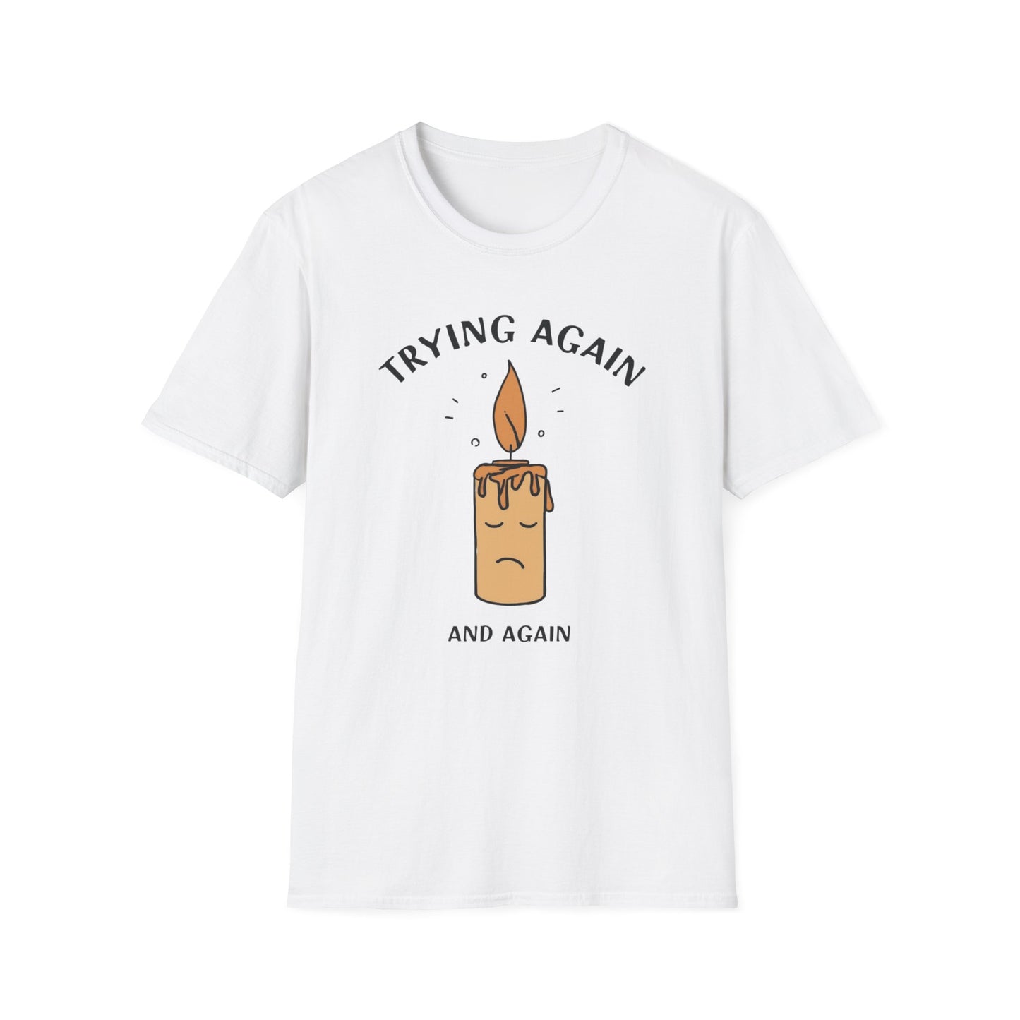 Try Again and Again graphic t-shirt mockup