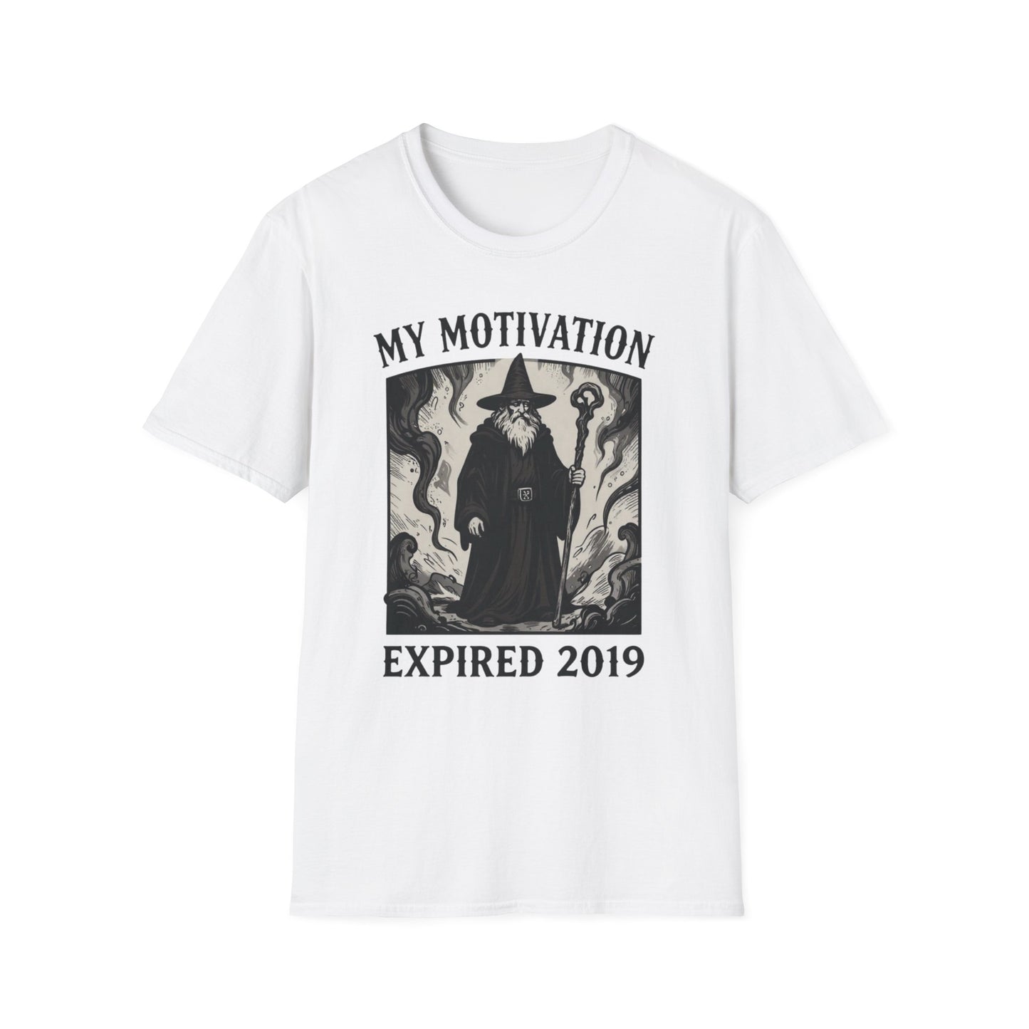 My Motivation Expired 2019 graphic t-shirt mockup