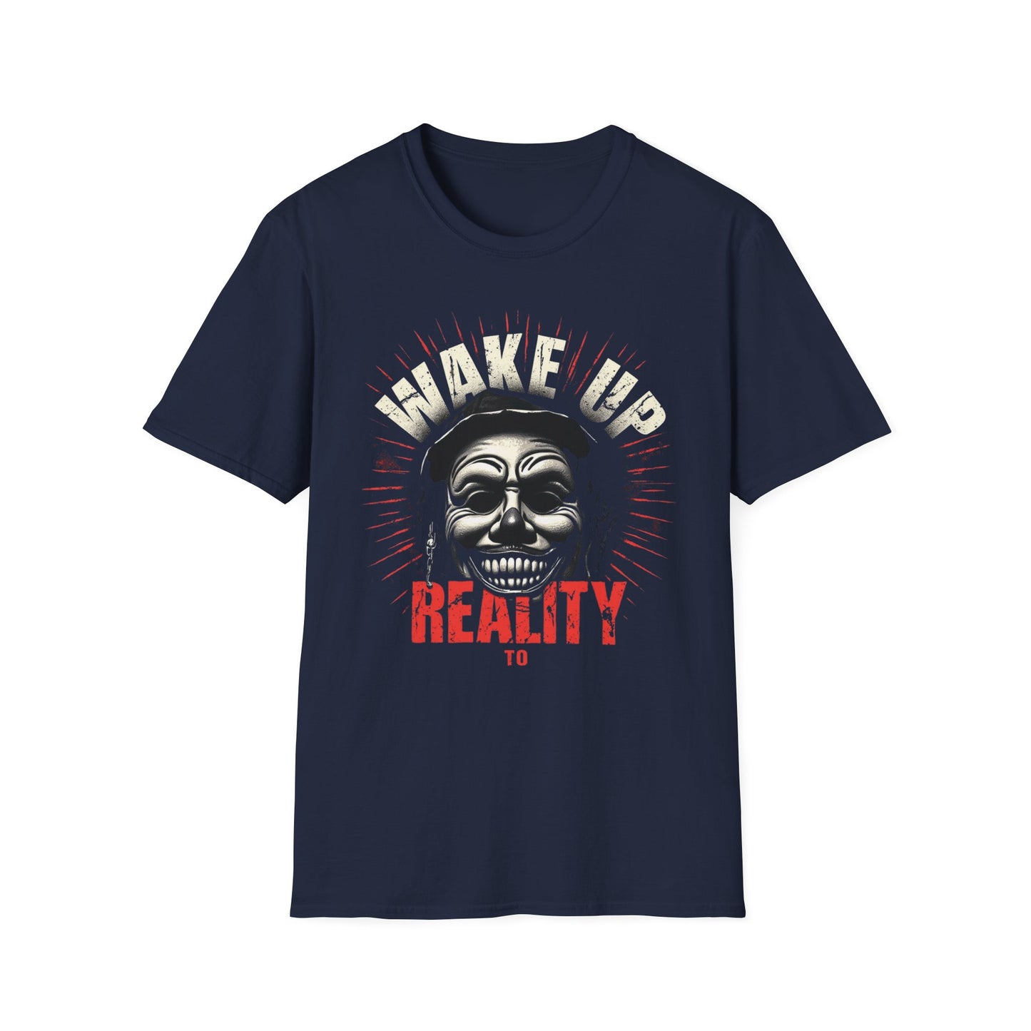 Wake Up to Reality graphic t-shirt mockup