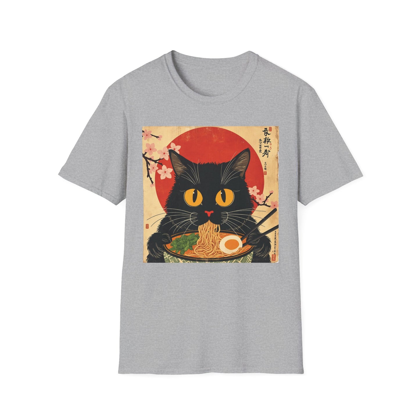 Ramen Cat - Poster Edition graphic t-shirt mockup