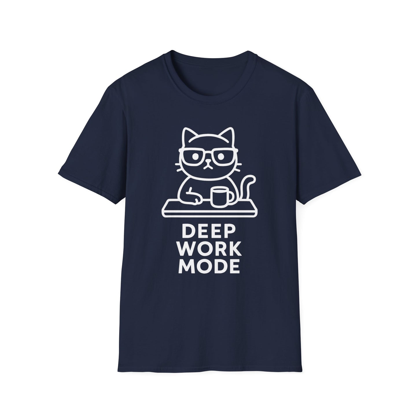 Deep Work Mode graphic t-shirt mockup