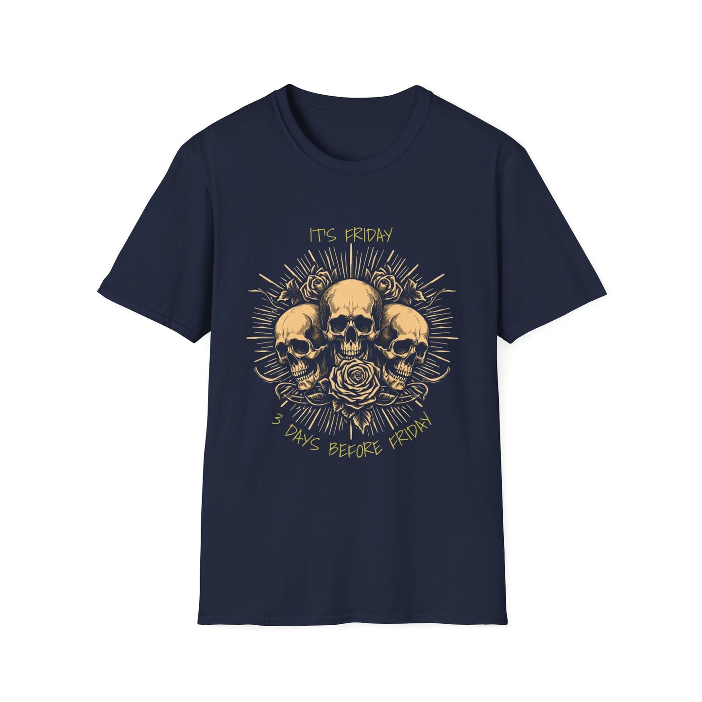 It's Friday, Three Days Before Monday graphic t-shirt mockup