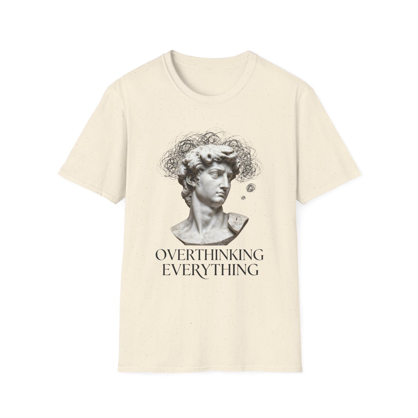 Overthinking Everything graphic t-shirt mockup