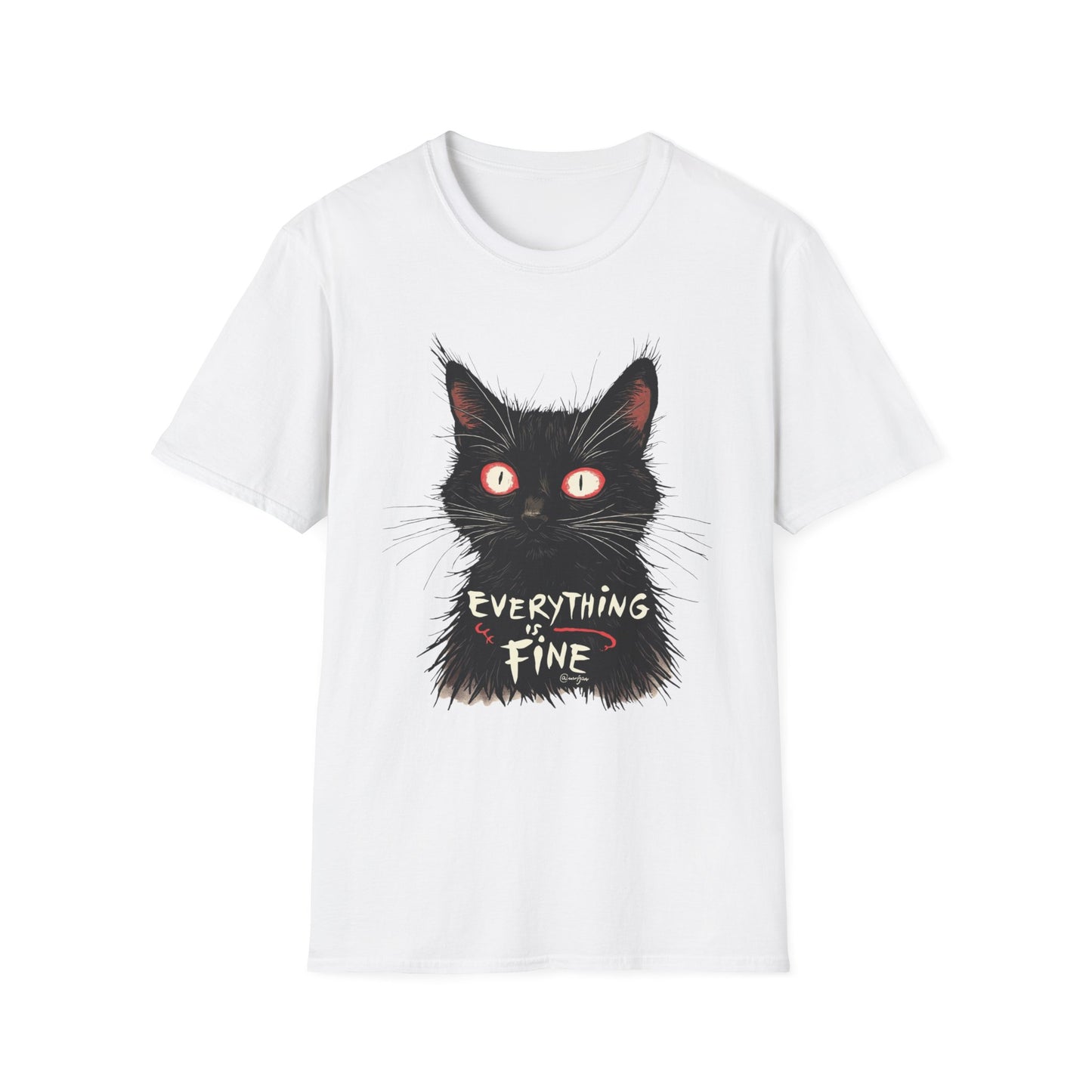 Everything Is Fine graphic t-shirt mockup