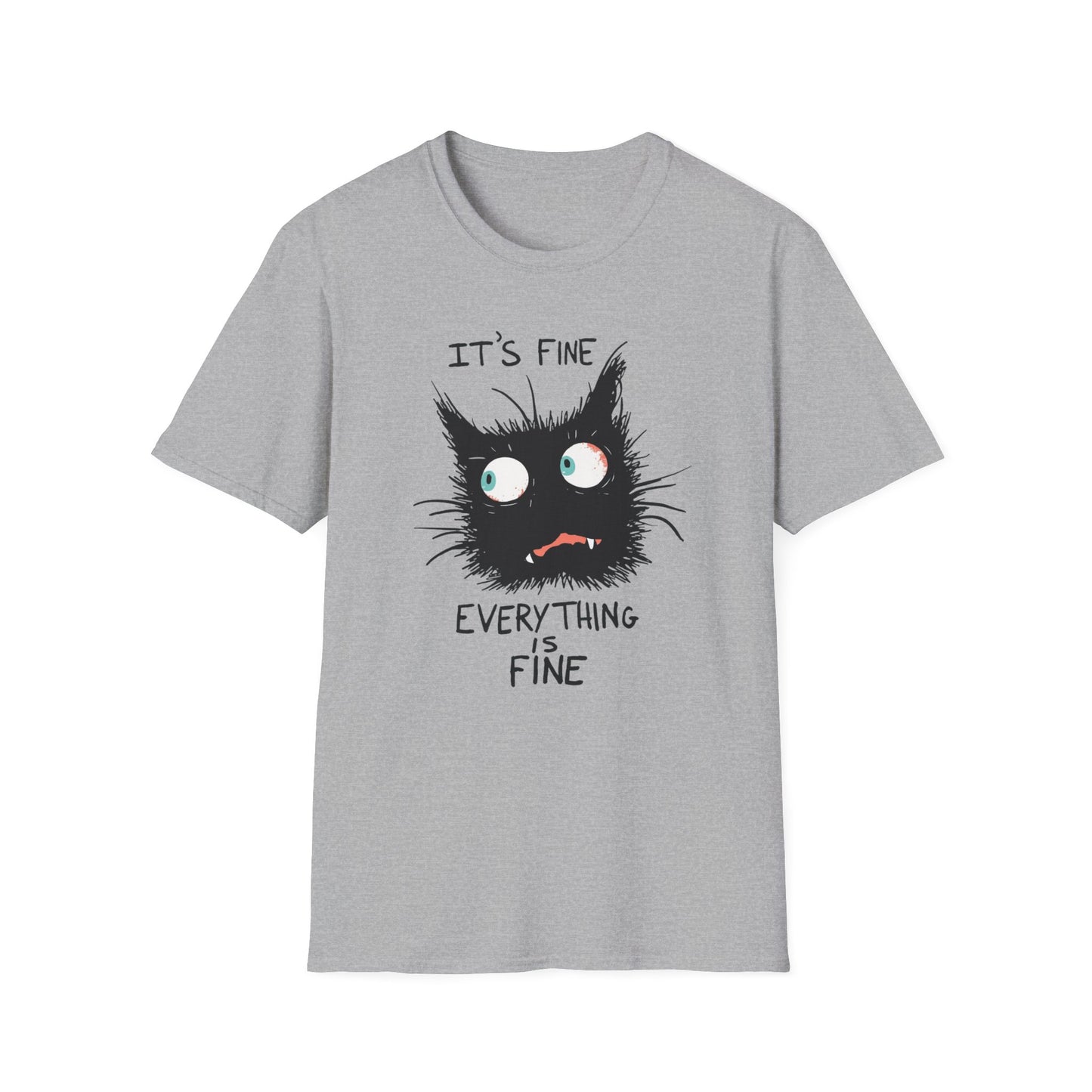 It's Fine. Everything Is Fine graphic t-shirt mockup