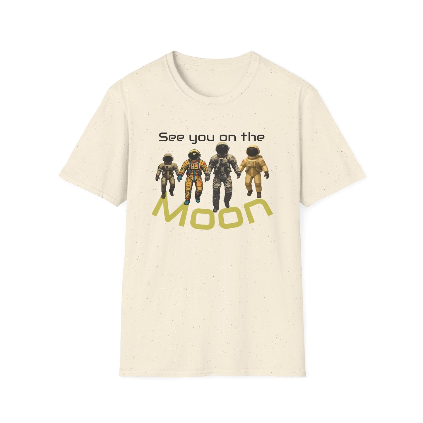 See You on the Moon - Retro Crew graphic t-shirt mockup
