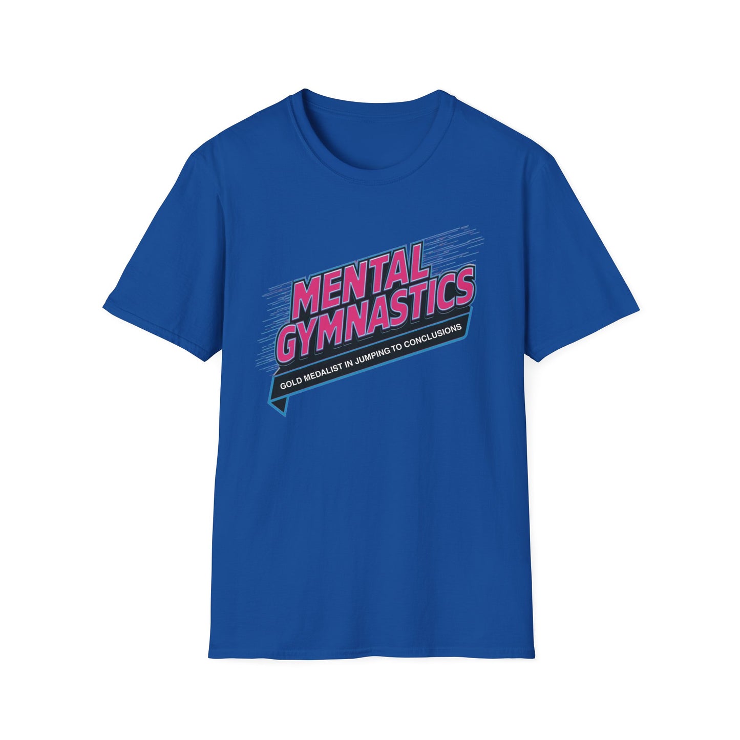 Mental Gymnastics Gold Medalist graphic t-shirt mockup