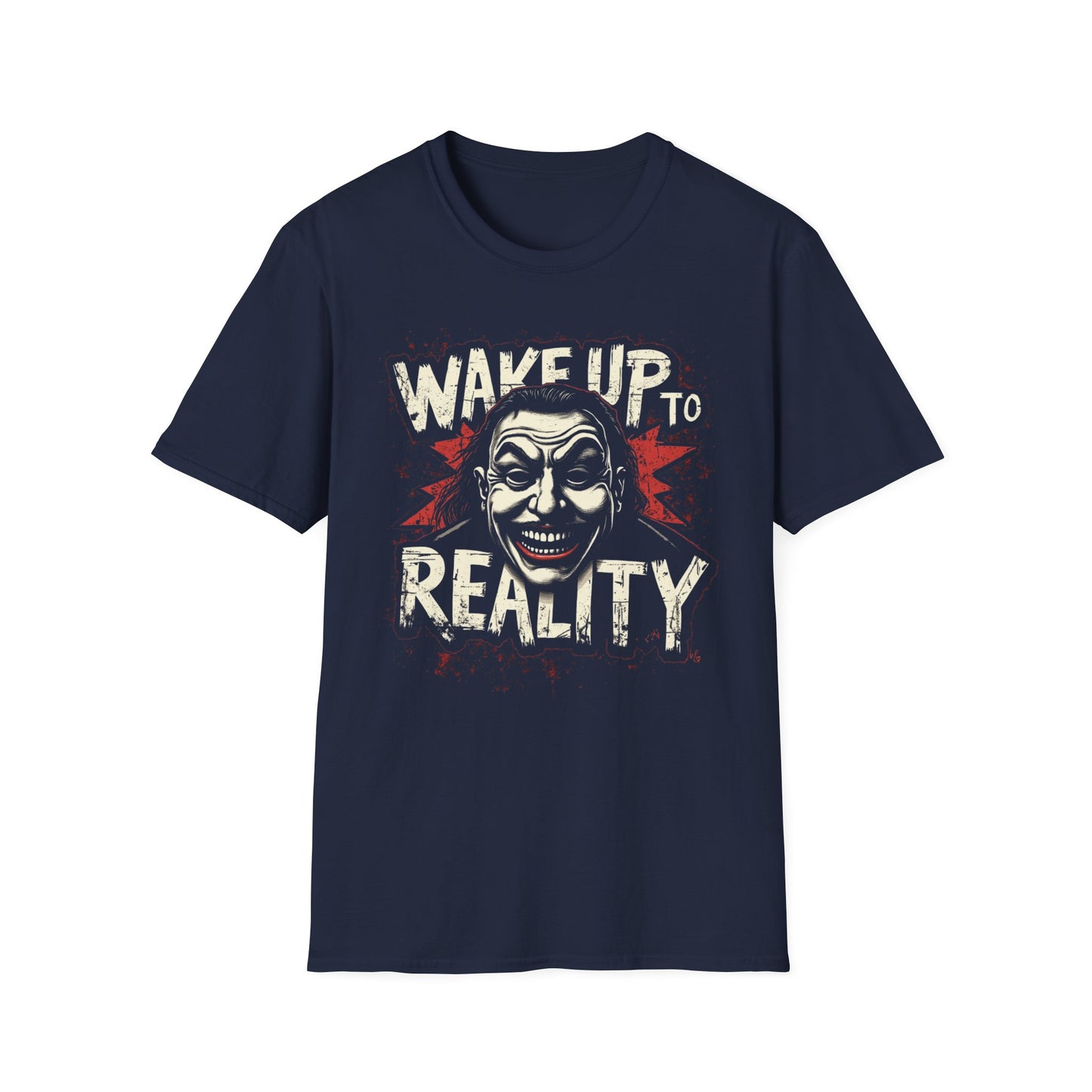 Wake Up to Reality graphic t-shirt mockup