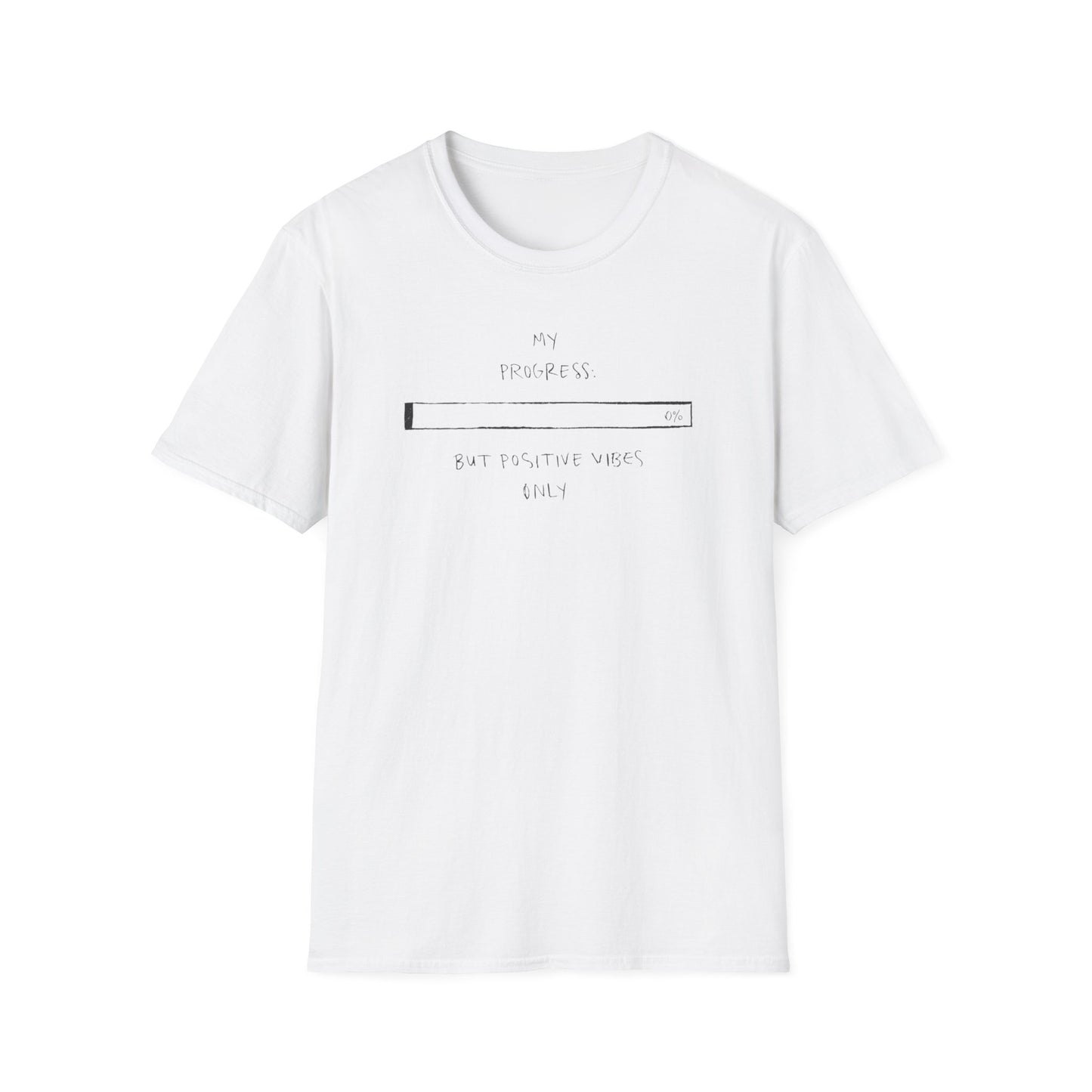 Positive Vibe Only graphic t-shirt mockup