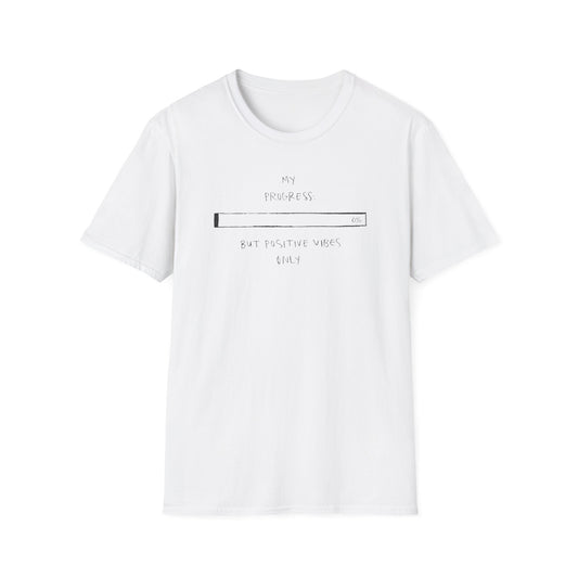 Positive Vibe Only graphic t-shirt mockup