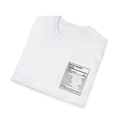 Mental Health Facts graphic t-shirt mockup