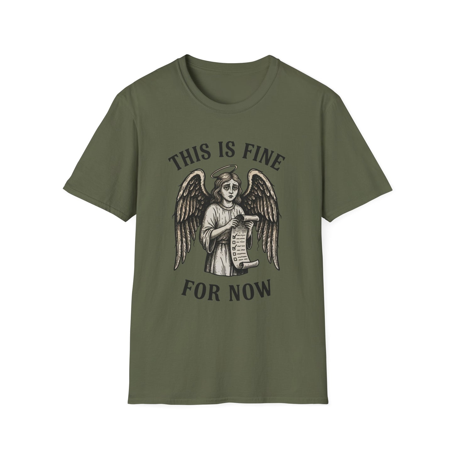 This Is Fine for Now - Sketch Edition graphic t-shirt mockup