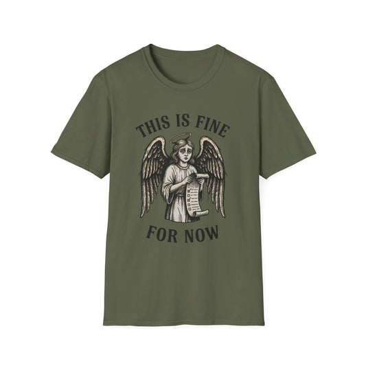 This Is Fine for Now - Sketch Edition graphic t-shirt mockup
