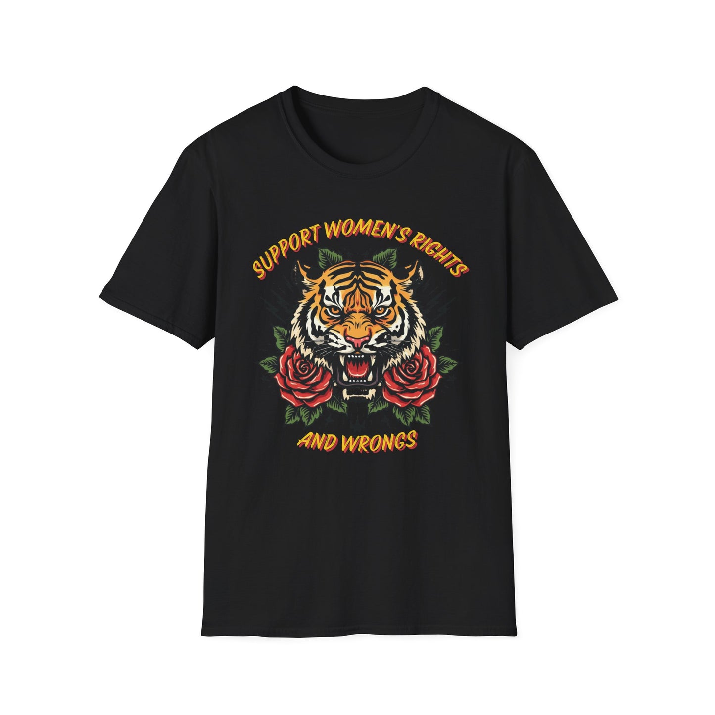 Support Women's Rights and Wrongs graphic t-shirt mockup
