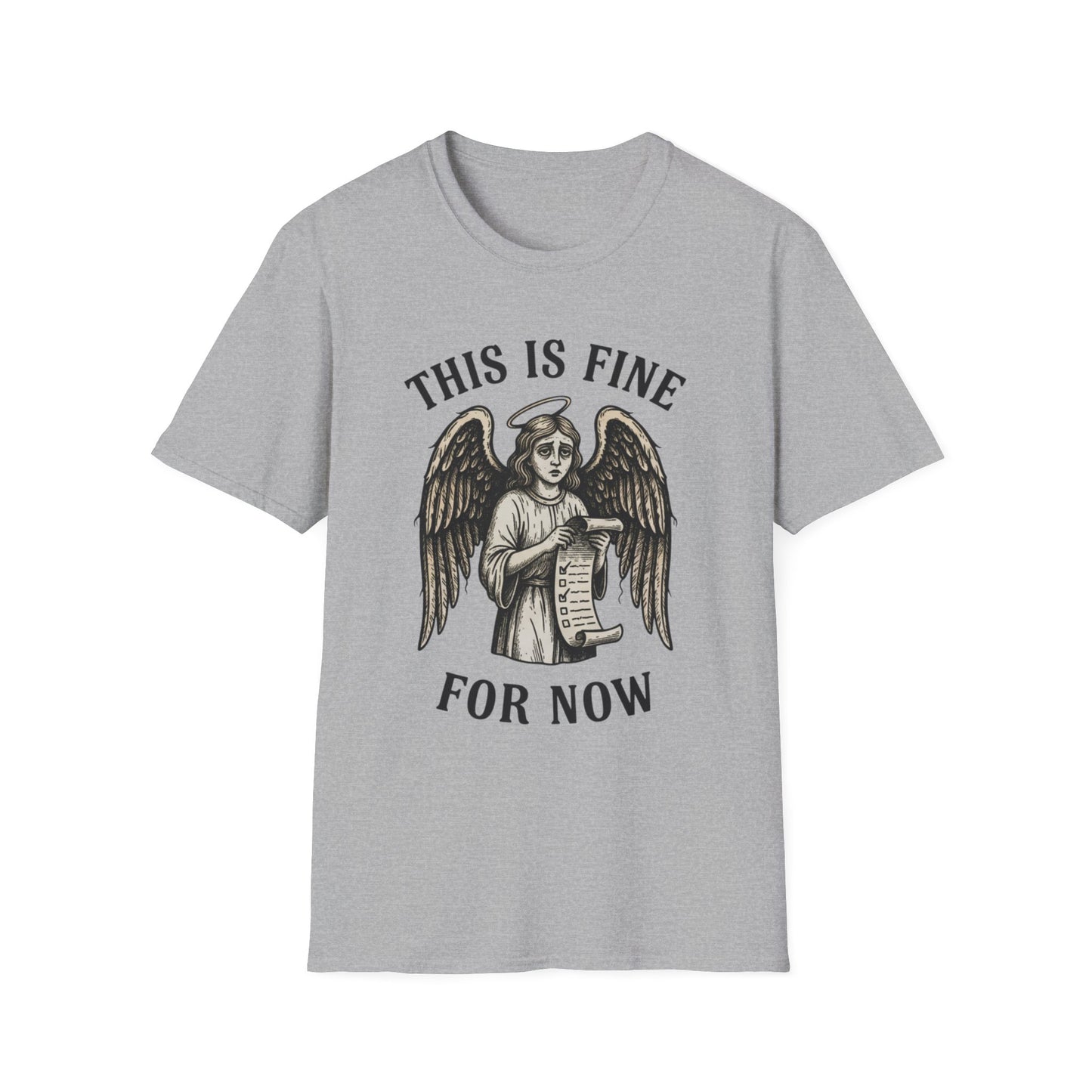 This Is Fine for Now - Sketch Edition graphic t-shirt mockup