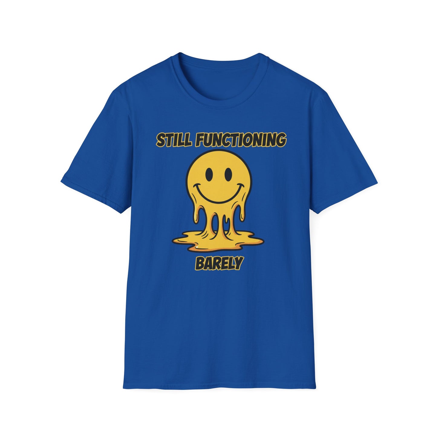 Still Functioning, Barely graphic t-shirt mockup