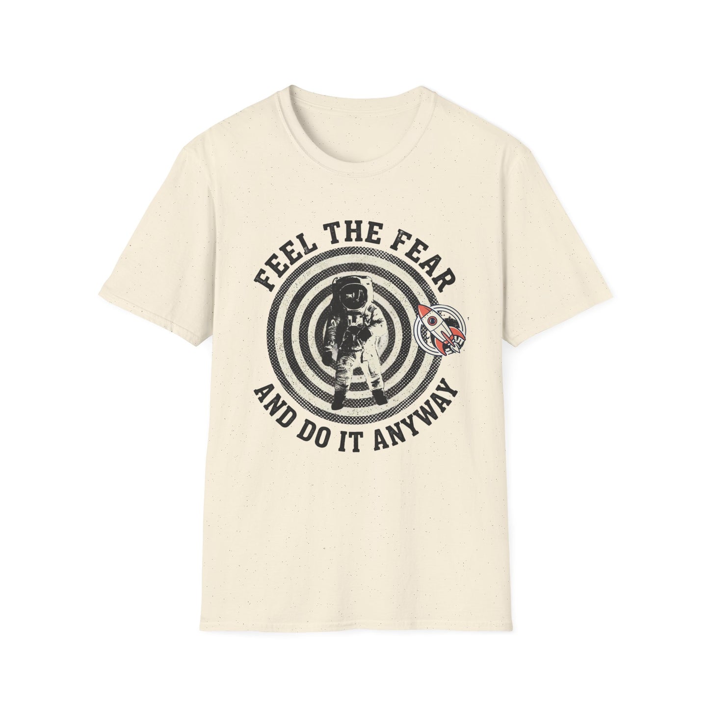Feel the Fear and Do It Anyway graphic t-shirt mockup