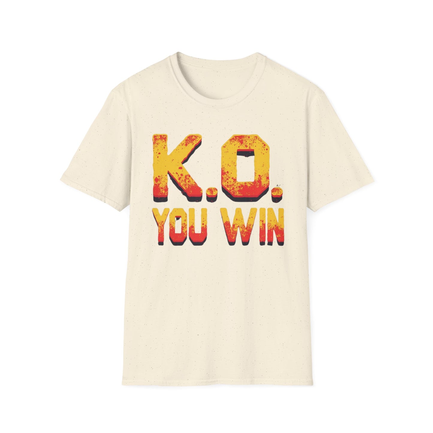 KO You Win graphic t-shirt mockup