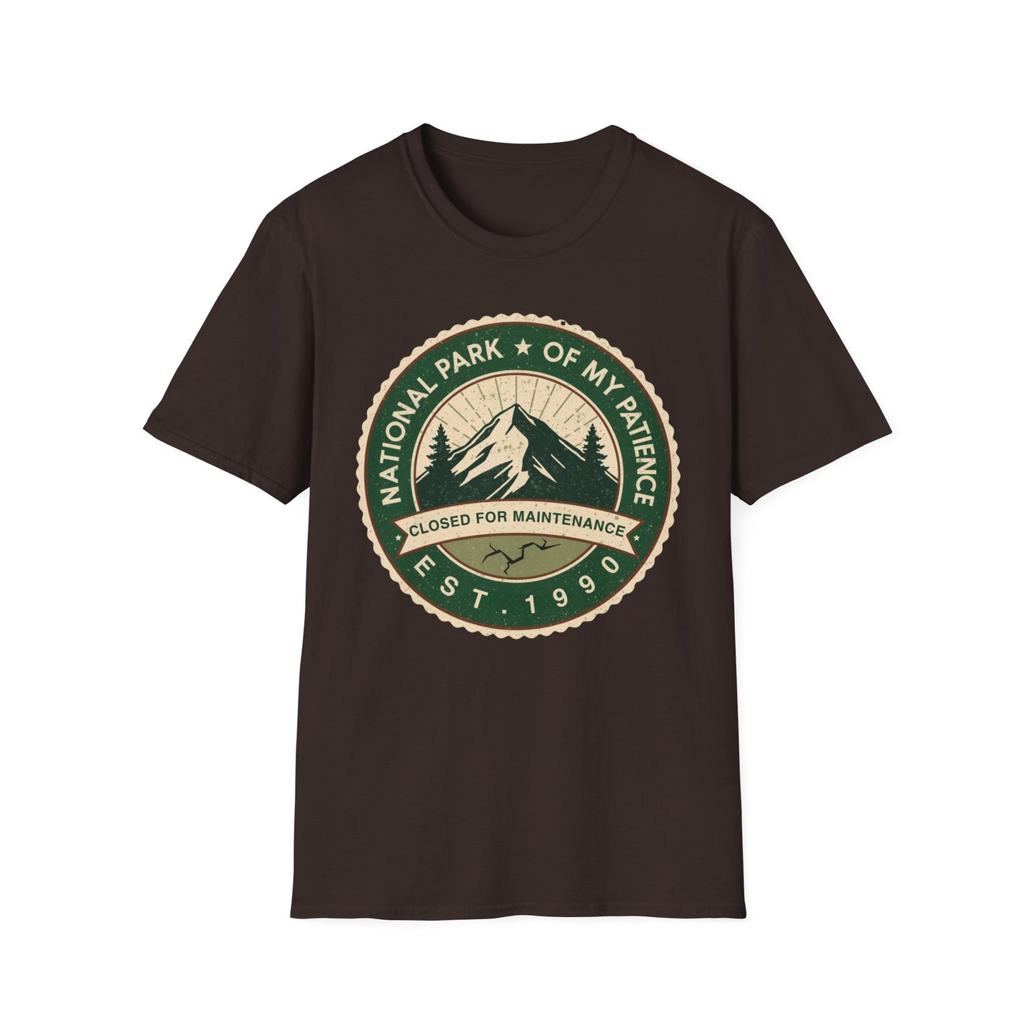 National Park of My Patience graphic t-shirt mockup