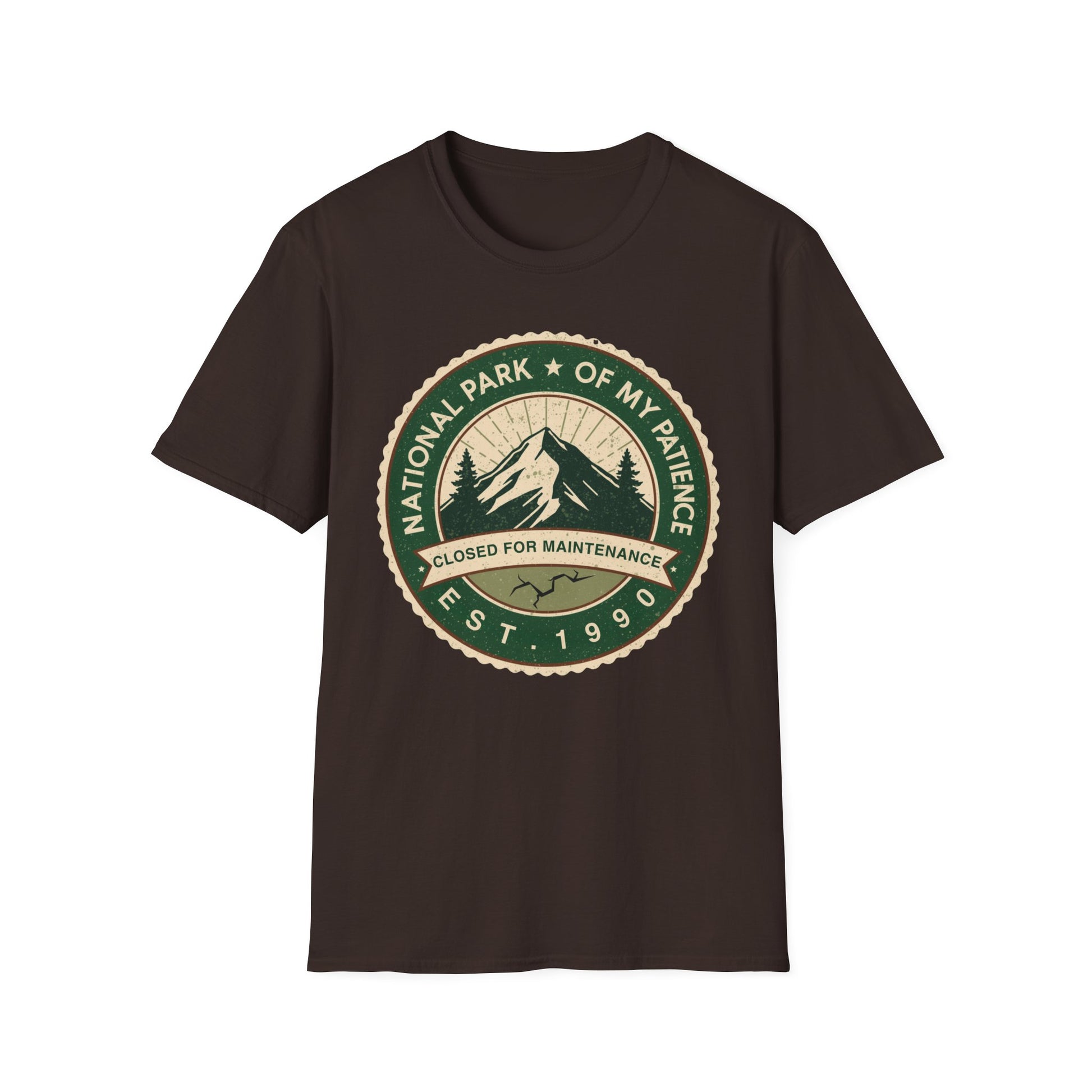 National Park of My Patience graphic t-shirt mockup