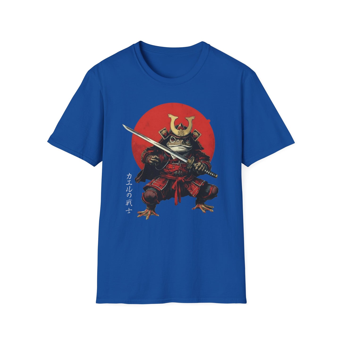 Japanese Frog Warrior graphic t-shirt mockup