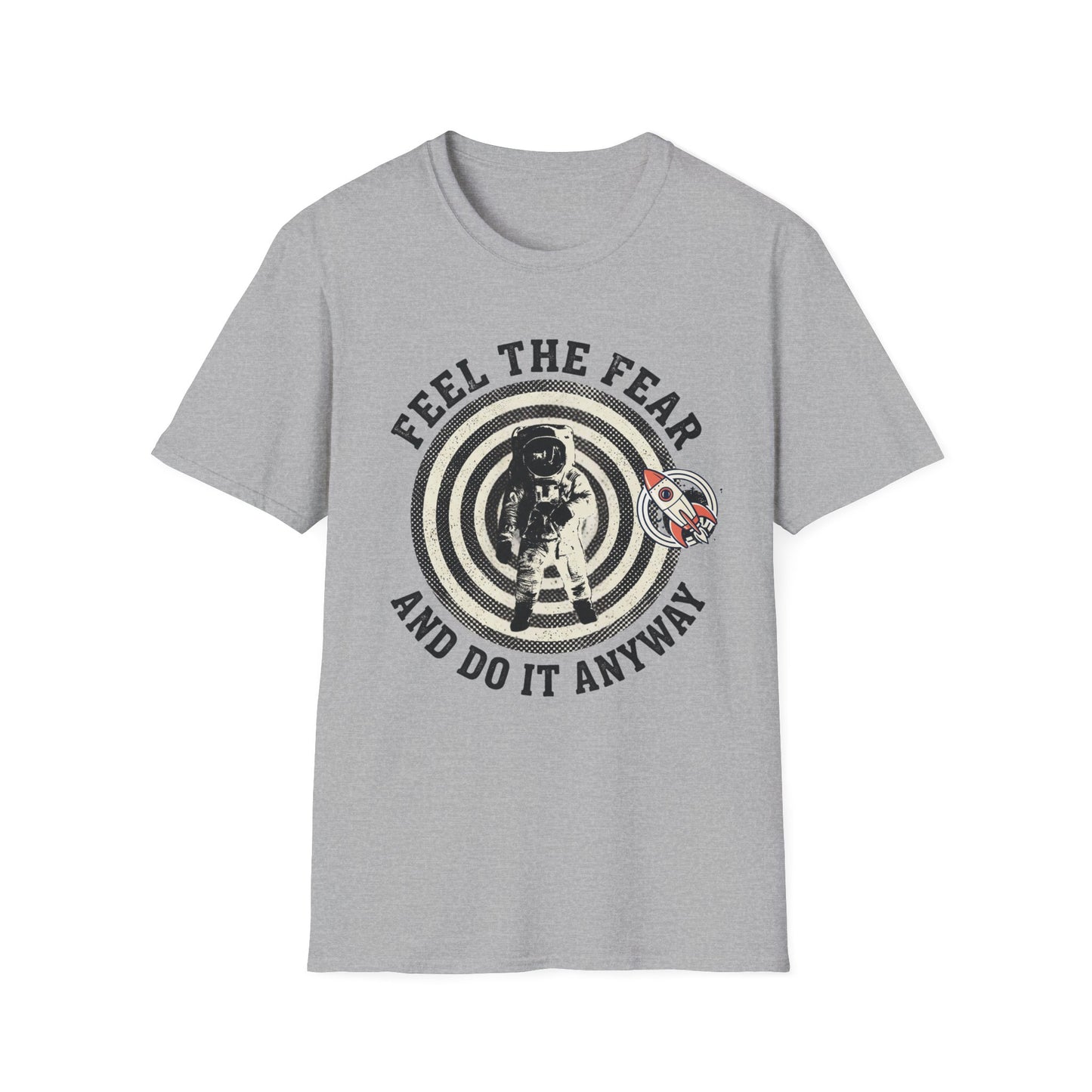 Feel the Fear and Do It Anyway graphic t-shirt mockup