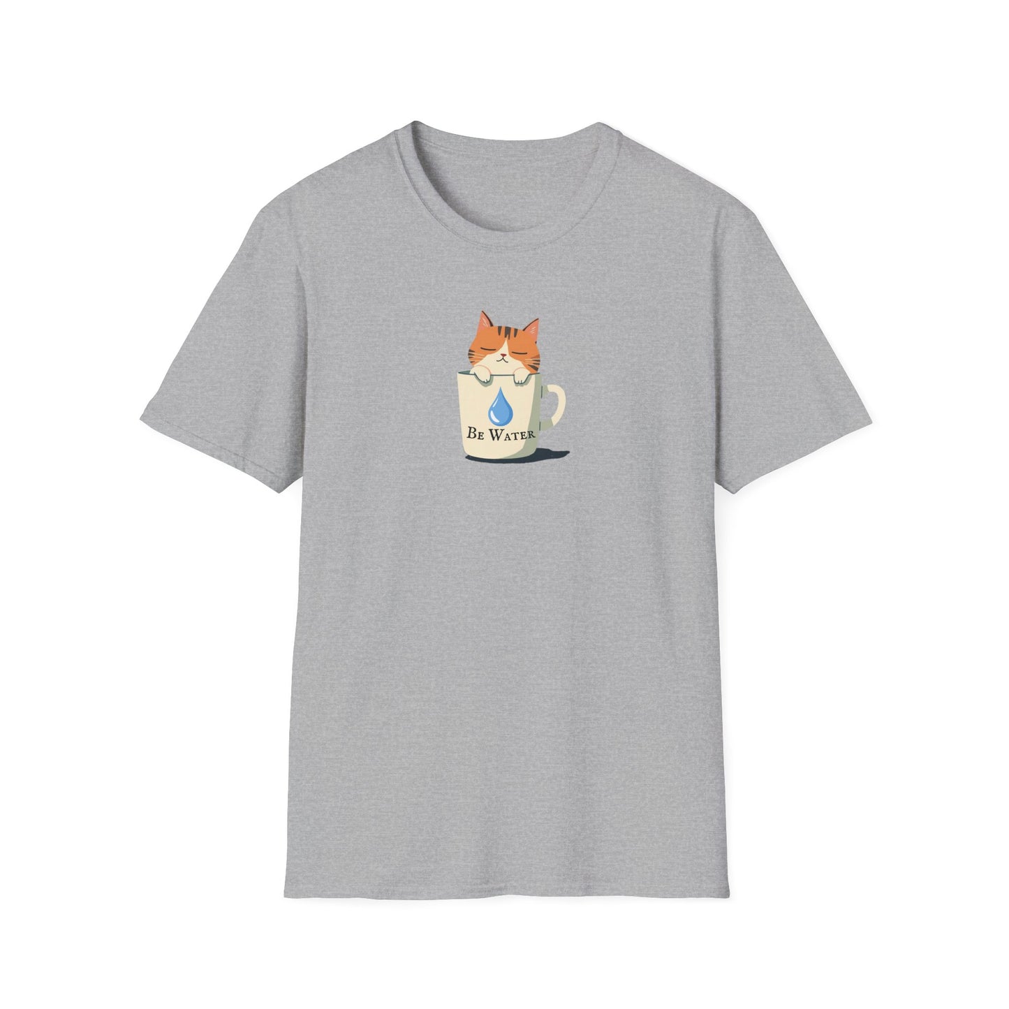Be Water graphic t-shirt mockup