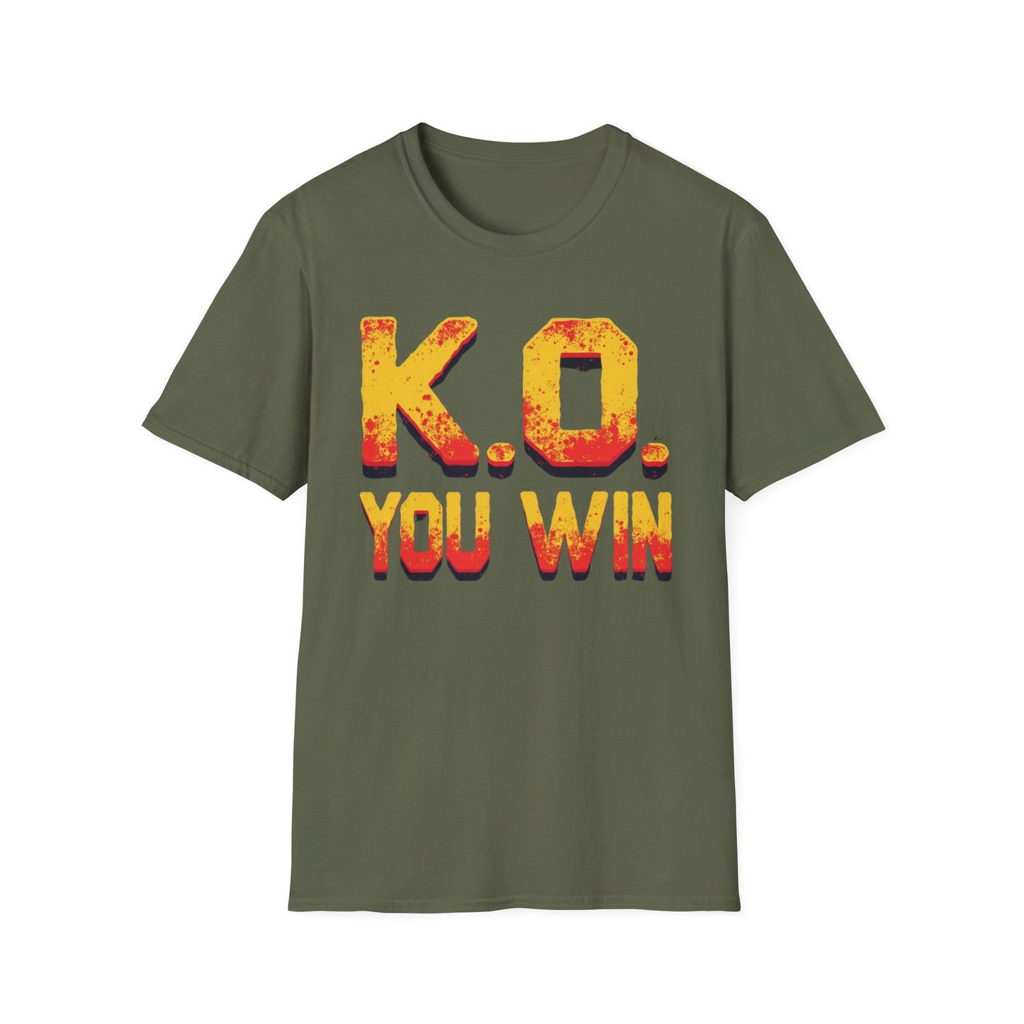 KO You Win graphic t-shirt mockup