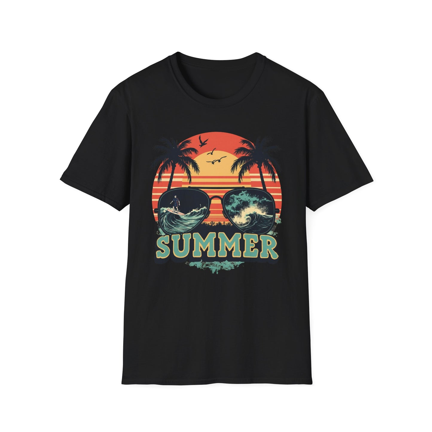 Summer graphic t-shirt mockup