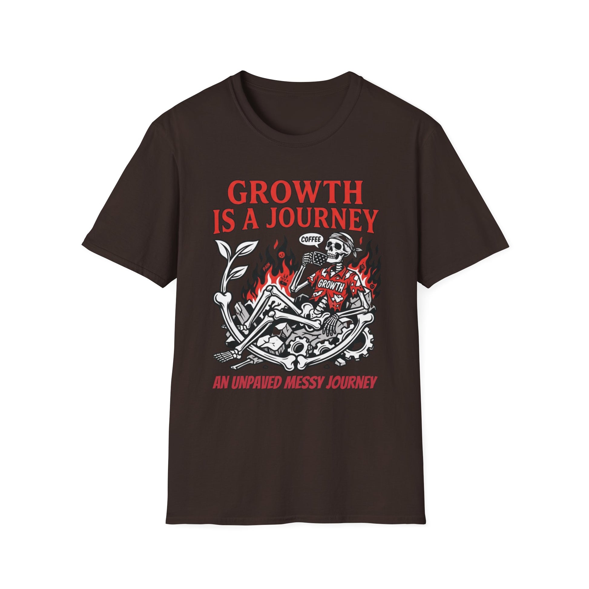 Growth Is a Journey - Flame Edition graphic t-shirt mockup