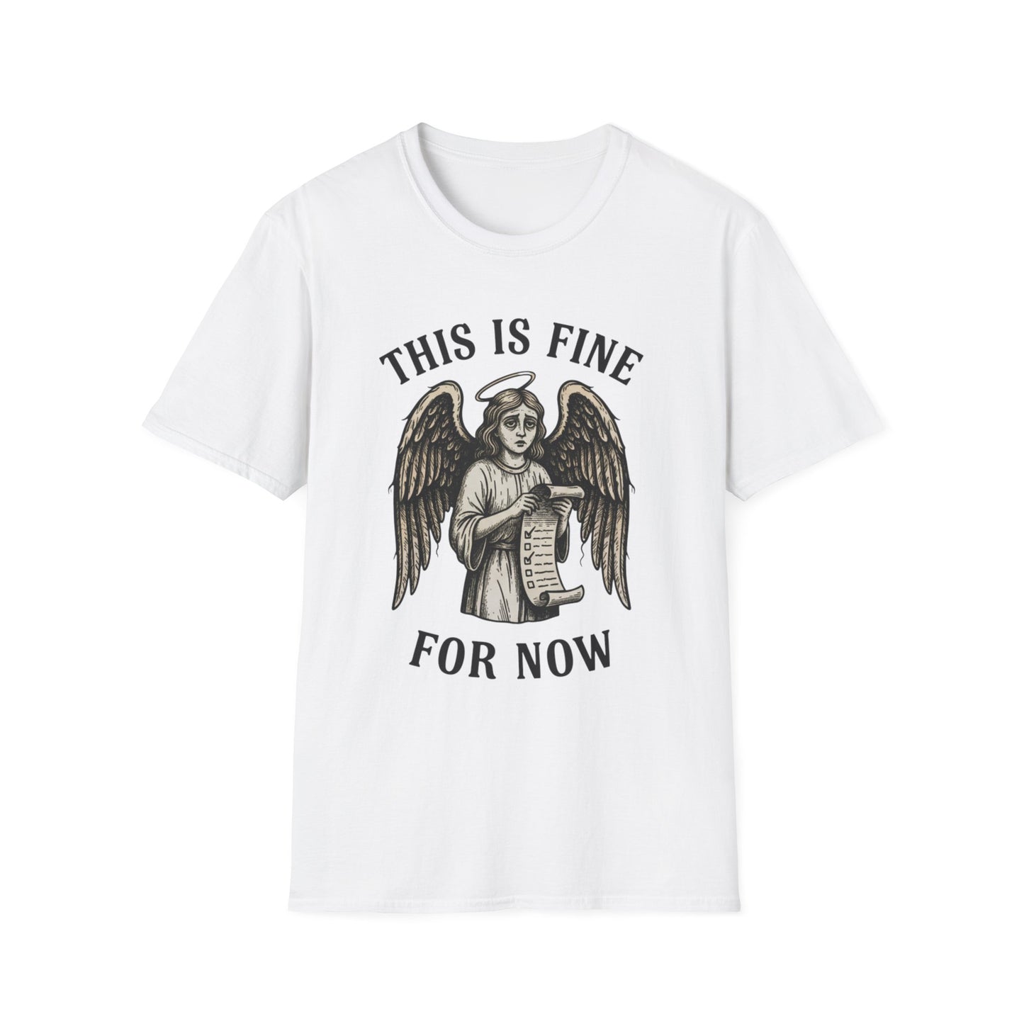 This Is Fine for Now - Sketch Edition graphic t-shirt mockup
