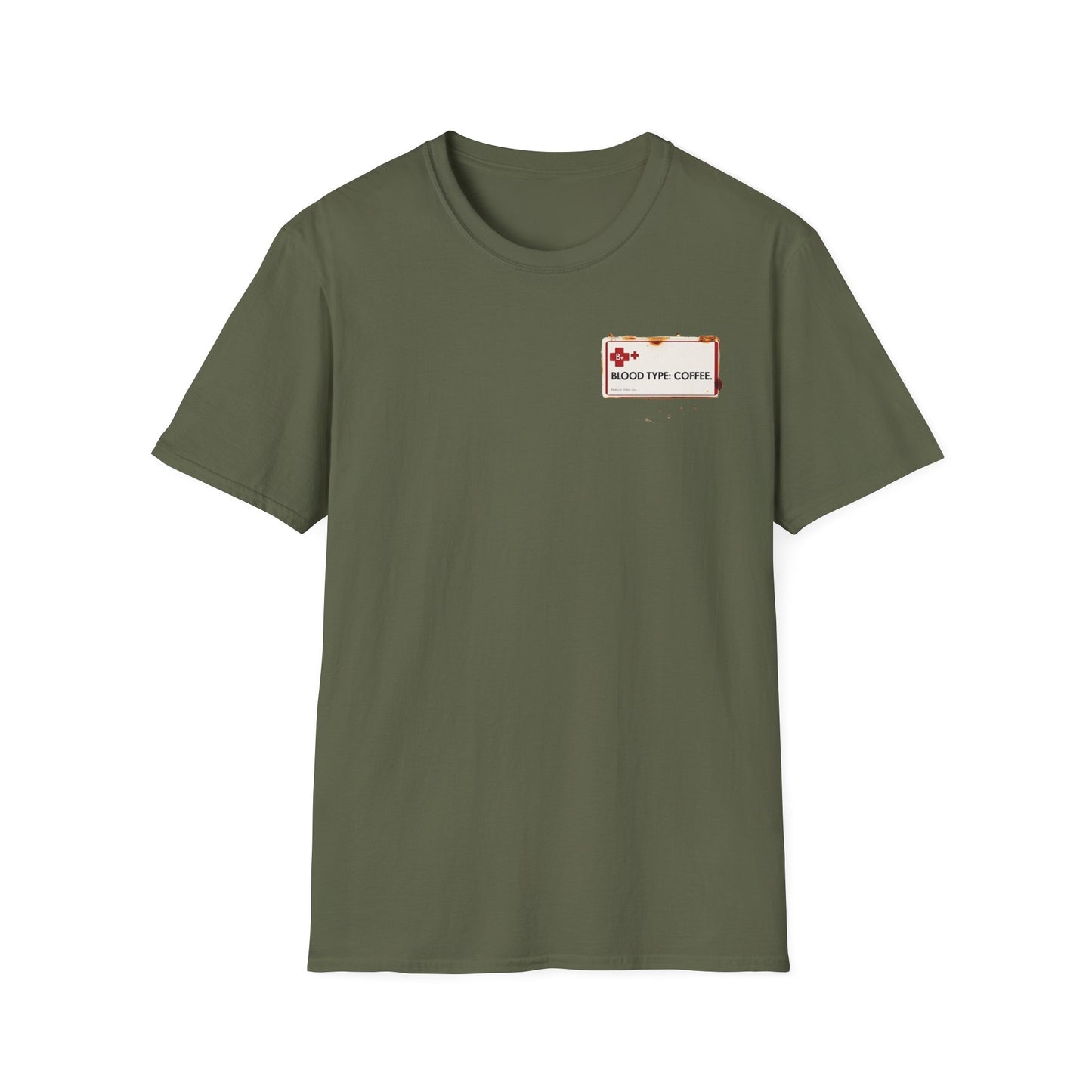 Blood Type Coffee graphic t-shirt mockup