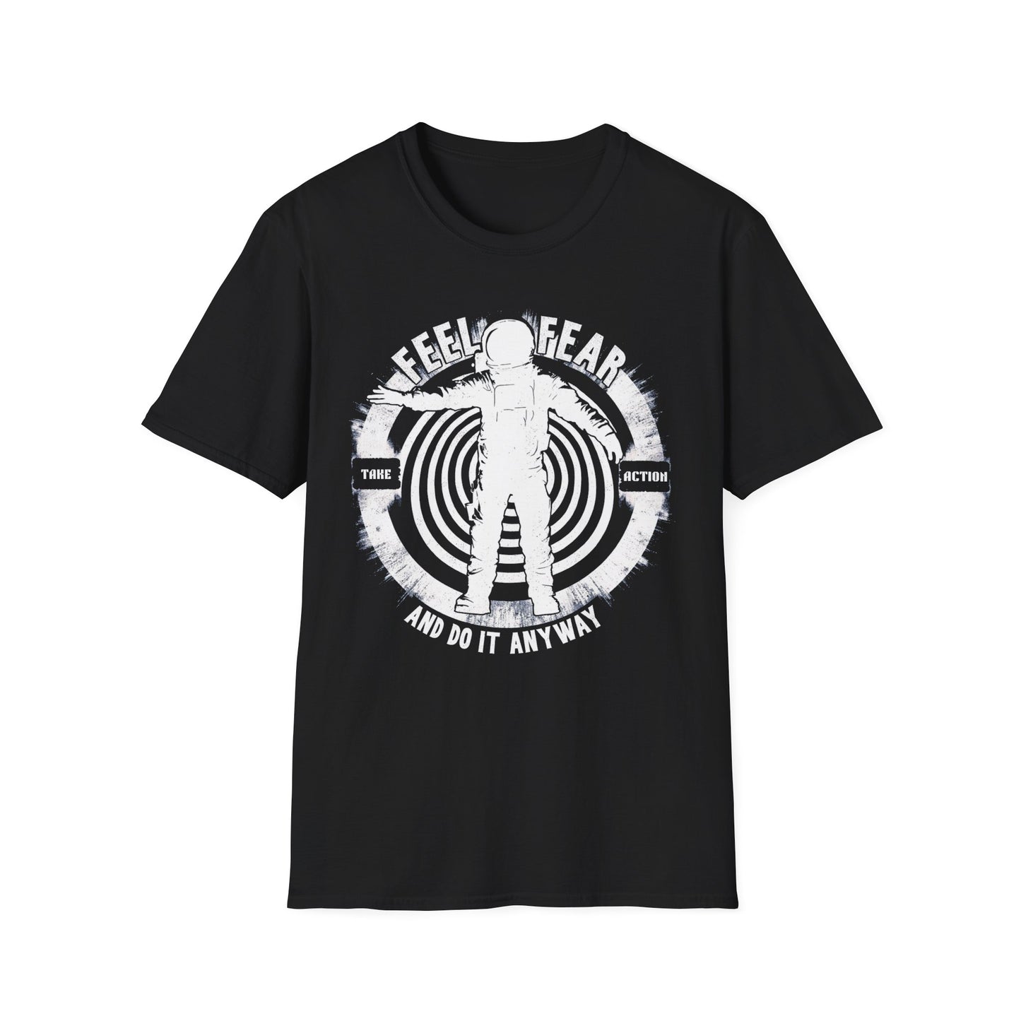 Feel Fear and Do It Anyway graphic t-shirt mockup