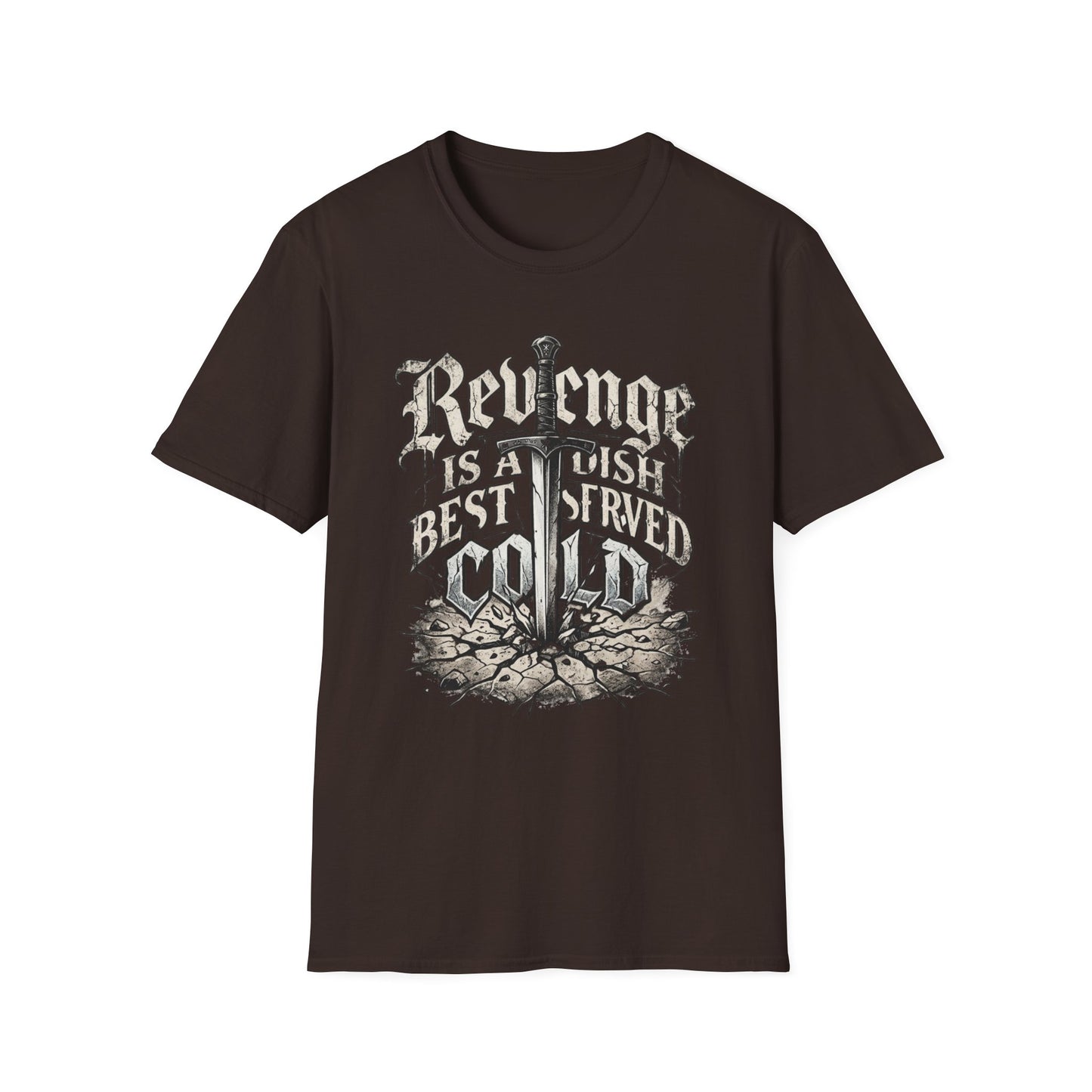 Revenge Is a Dish Best Served Cold - Classic graphic t-shirt mockup