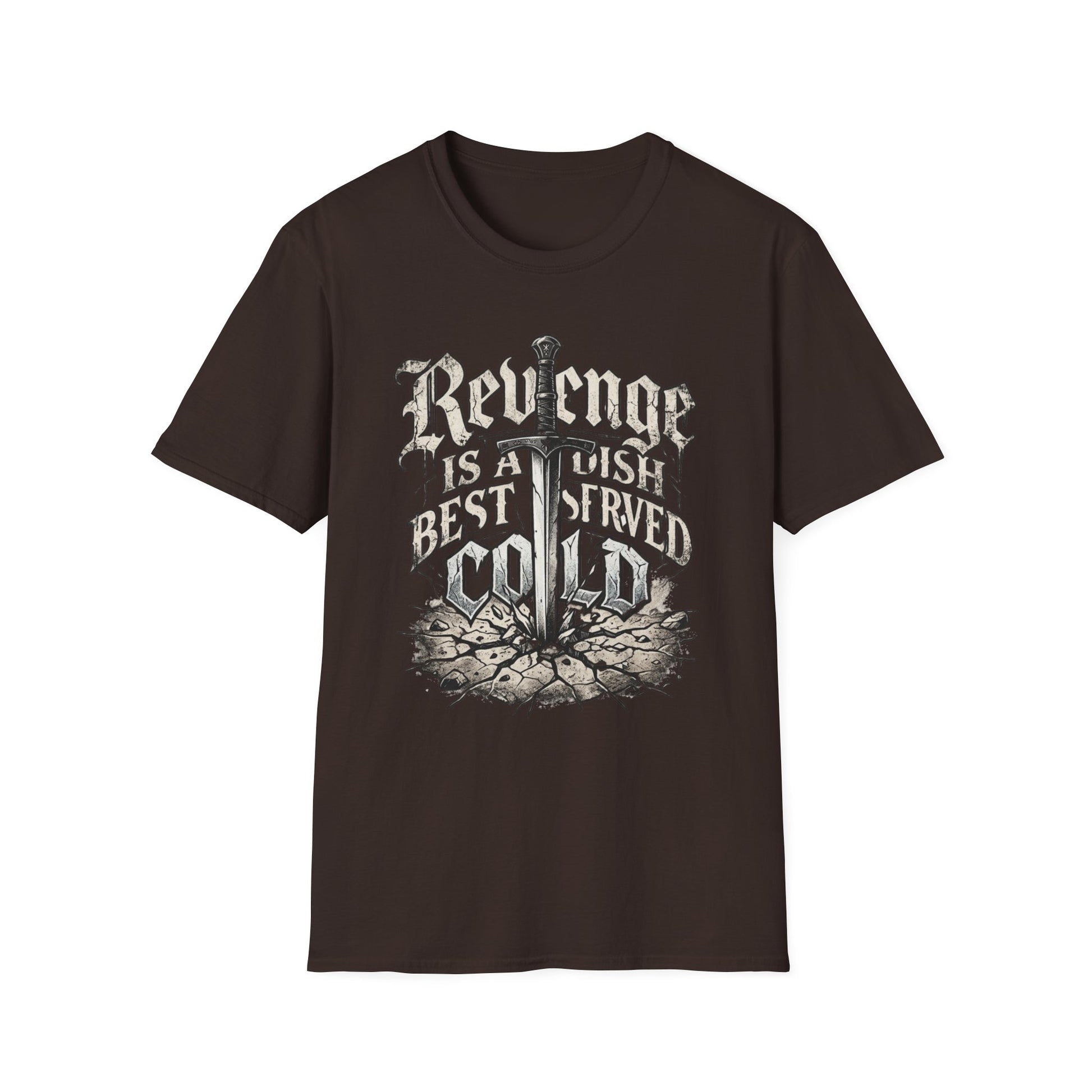 Revenge Is a Dish Best Served Cold - Classic graphic t-shirt mockup