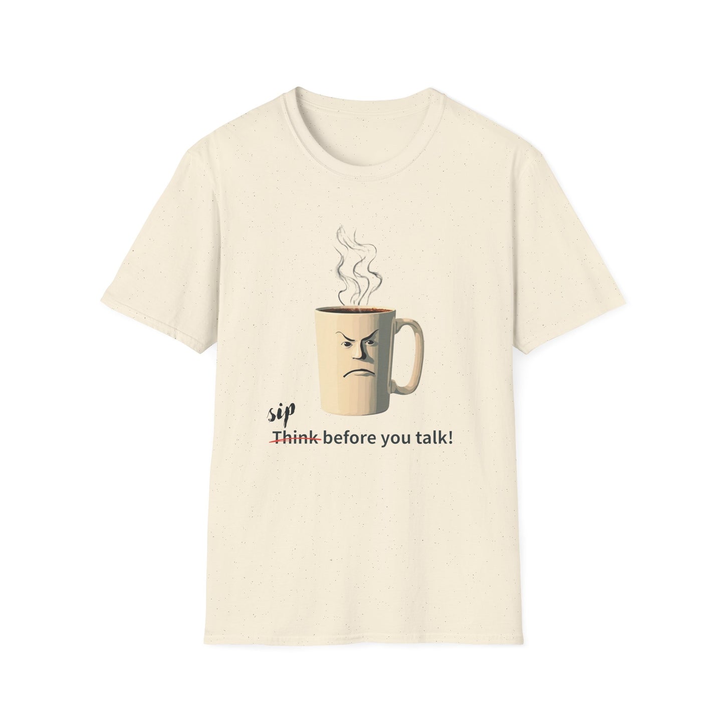 Sip Before You Talk graphic t-shirt mockup
