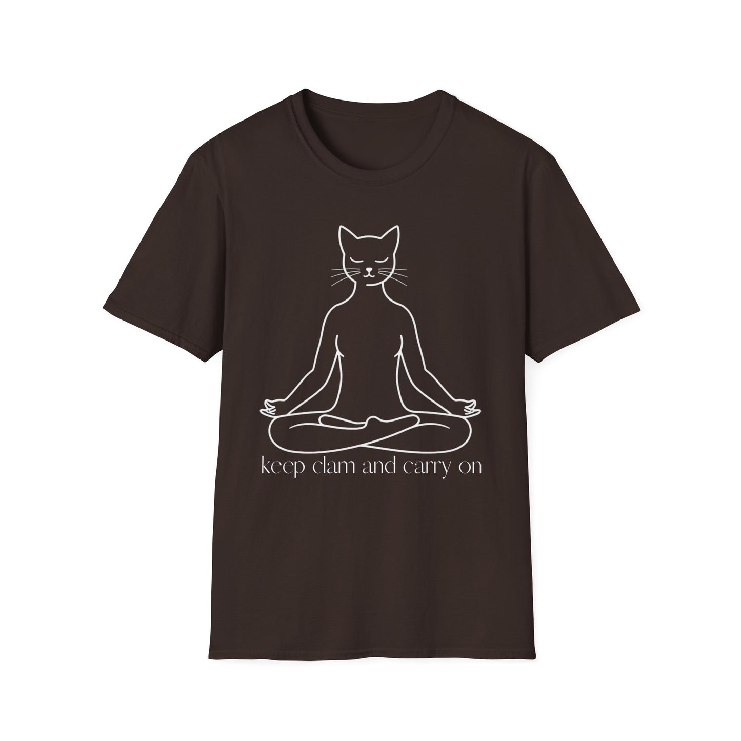 Keep Calm and Carry On graphic t-shirt mockup