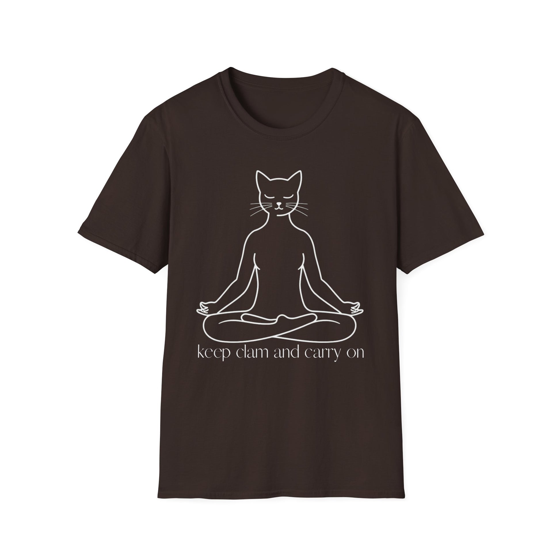 Keep Calm and Carry On graphic t-shirt mockup