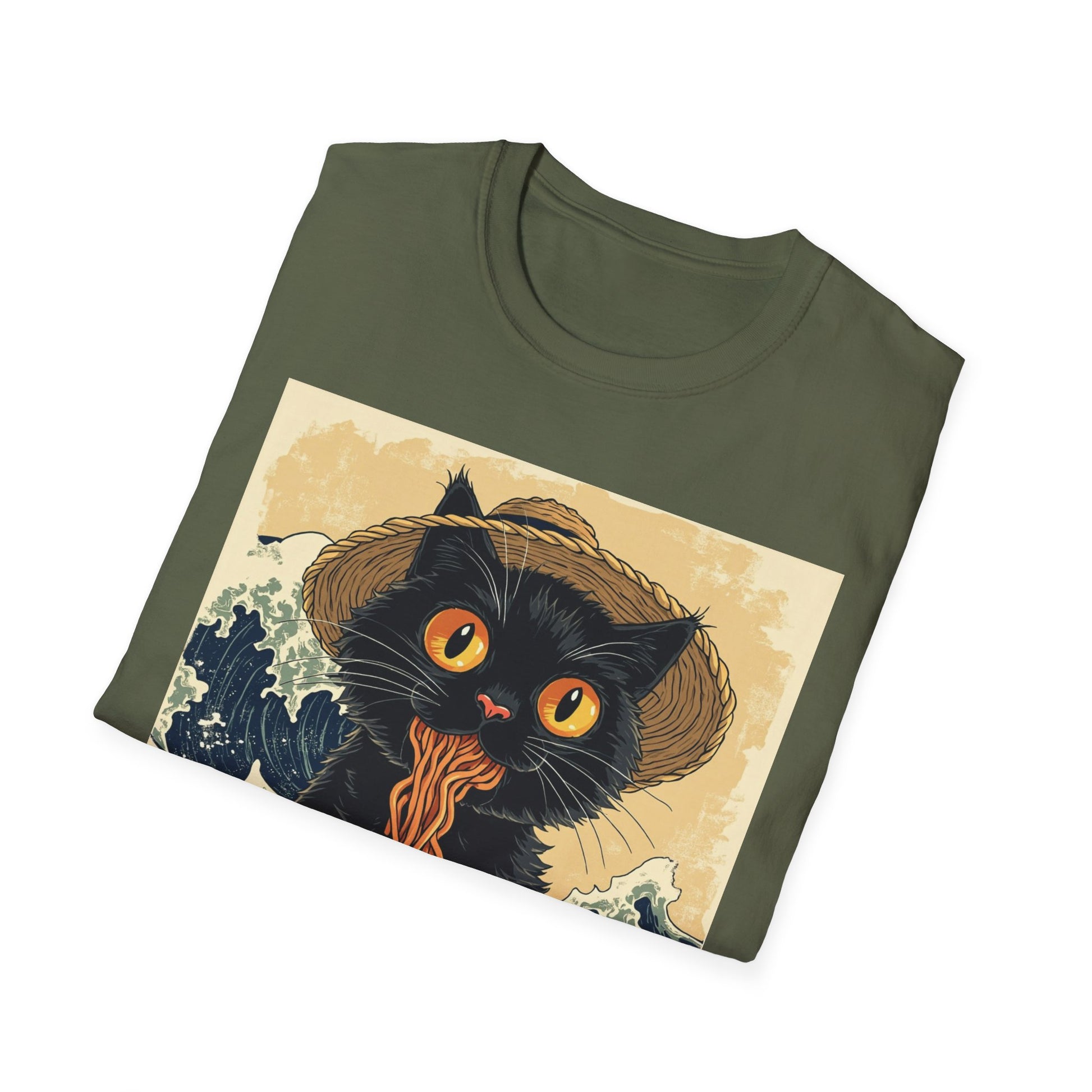 Ramen Cat Again - Bowl Edition graphic t-shirt mockup