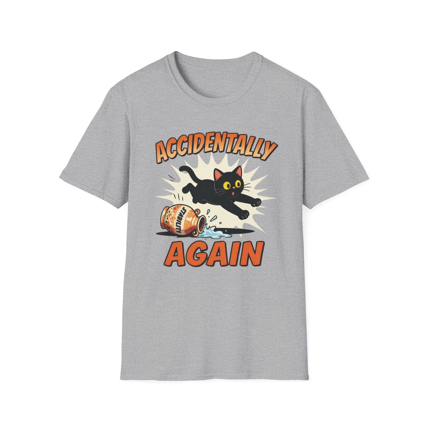 Accidentally Again graphic t-shirt mockup